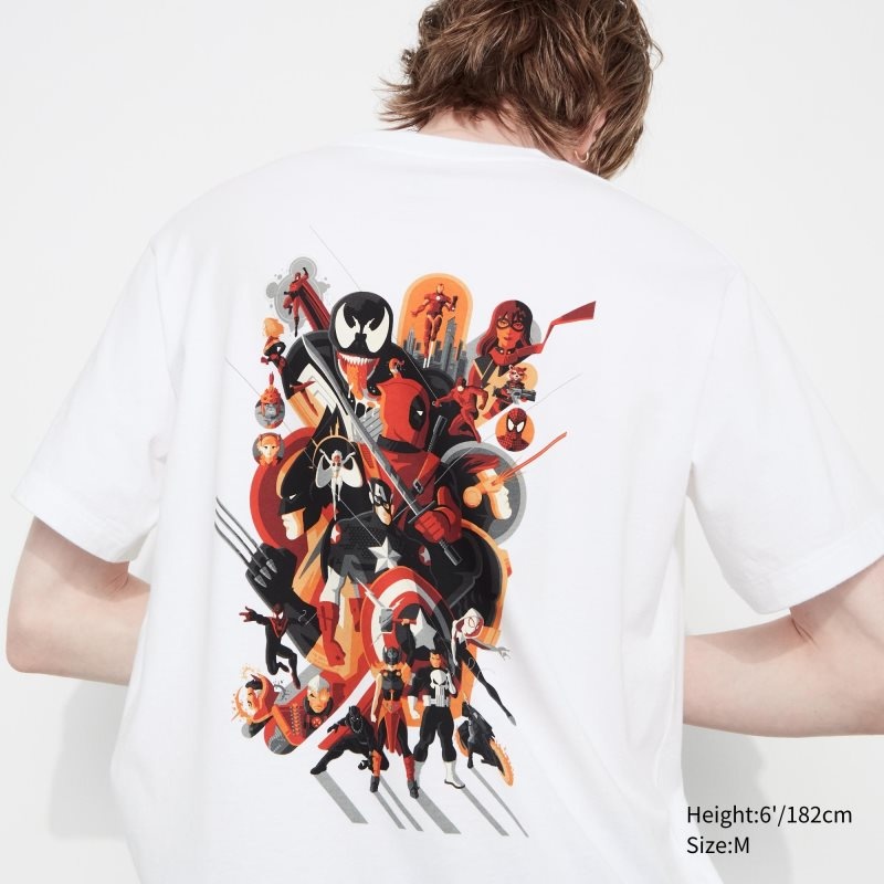 Uniqlo Marvel Art Collection By Mondo Ut Short Sleeve Graphic T-shirts Heren Wit | 2091589
