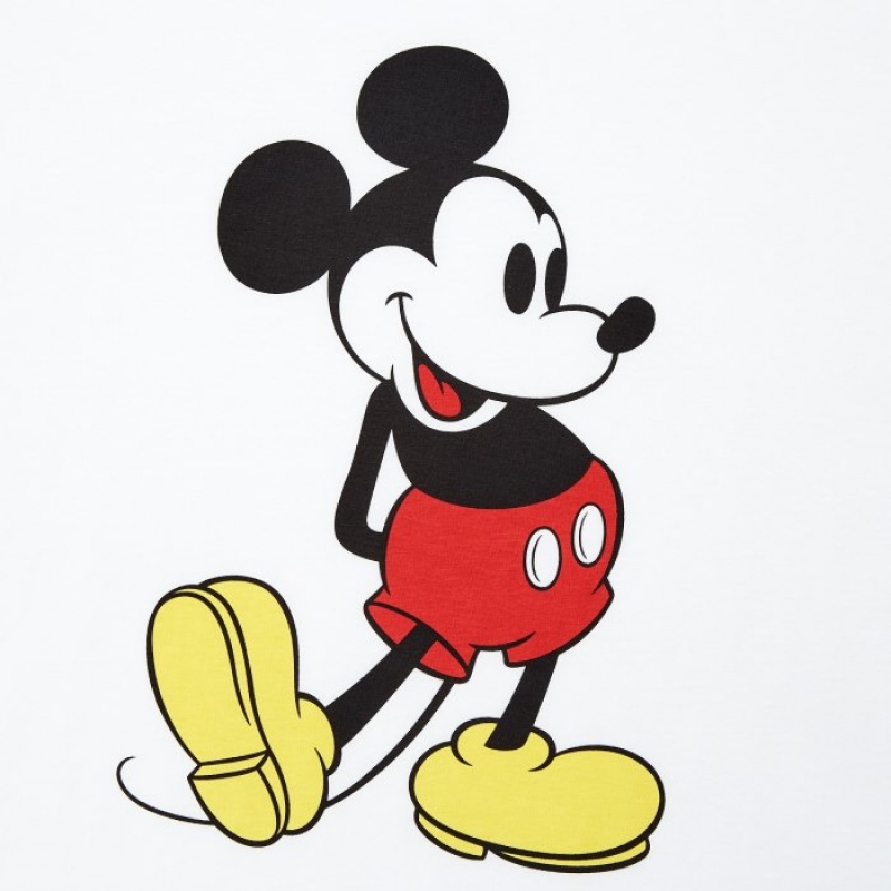 Uniqlo Mickey Stands UT Short-Sleeve T-shirts Dames Wit | 1072395