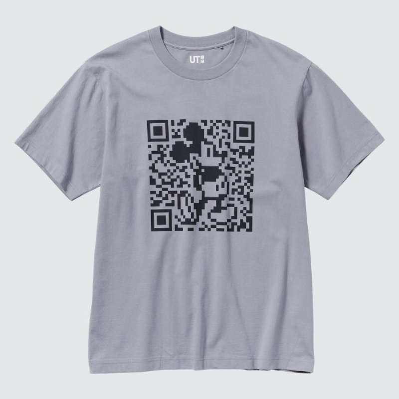 Uniqlo Mickey Stands UT Short Sleeve T-shirts Dames Grijs | 5565260