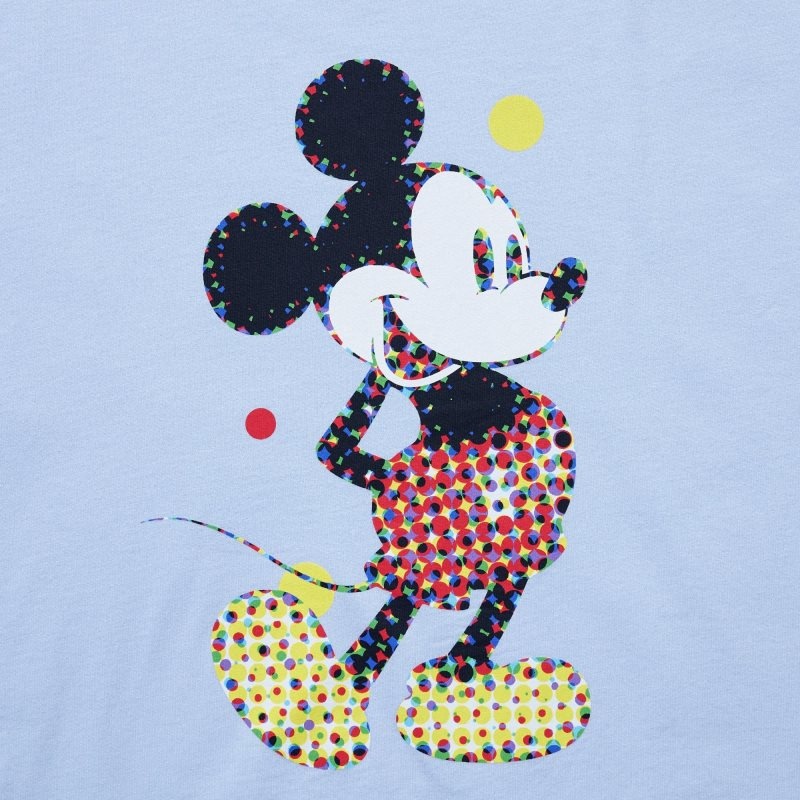 Uniqlo Mickey Stands Ut Short Sleeve Graphic T-shirts Heren Blauw | 8868212
