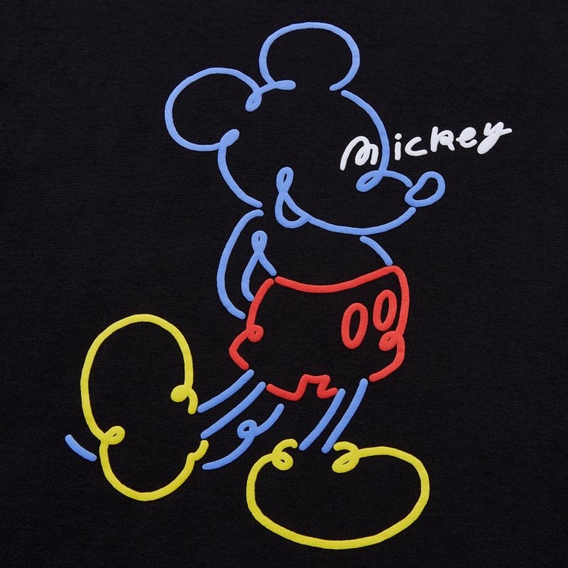 Uniqlo Mickey Stands Ut Short-sleeve Graphic T-shirts Heren Zwart | 773337