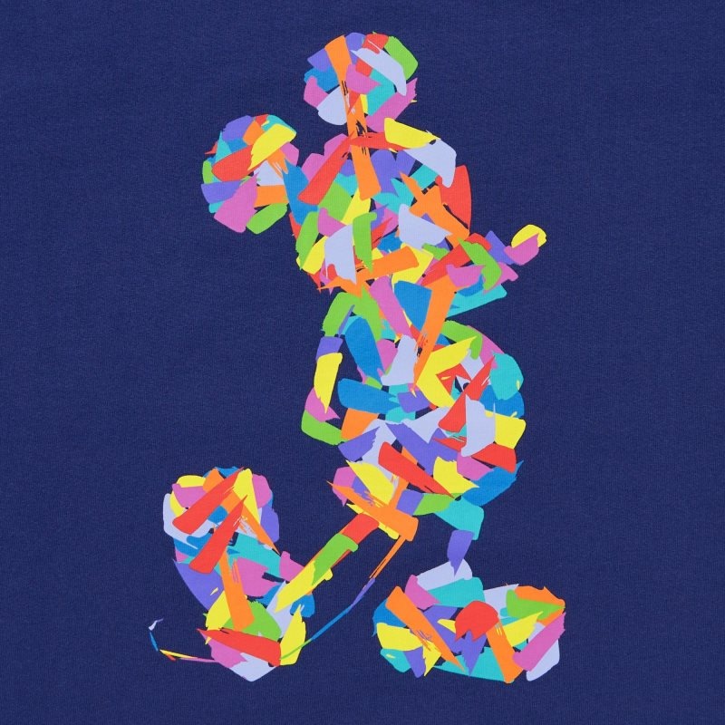 Uniqlo Mickey Stands Ut Short-sleeve Graphic T-shirts Heren Blauw | 3520180