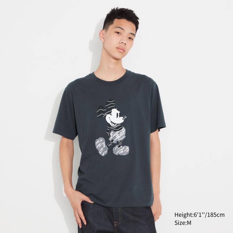 Uniqlo Mickey Stands Ut Short-sleeve Graphic T-shirts Heren Grijs | 8165463