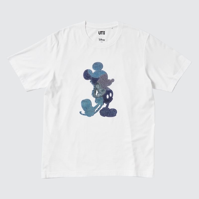 Uniqlo Mickey Stands Ut Short-sleeve Graphic T-shirts Heren Wit | 4293536