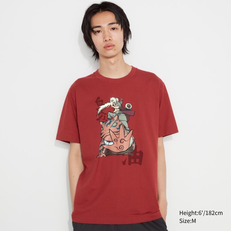 Uniqlo Naruto Ut Short-sleeve Graphic Jiraiya T-shirts Heren Rood | 7464275