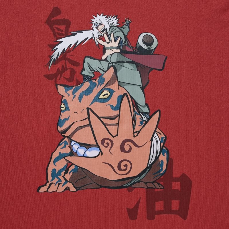 Uniqlo Naruto Ut Short-sleeve Graphic Jiraiya T-shirts Heren Rood | 7464275