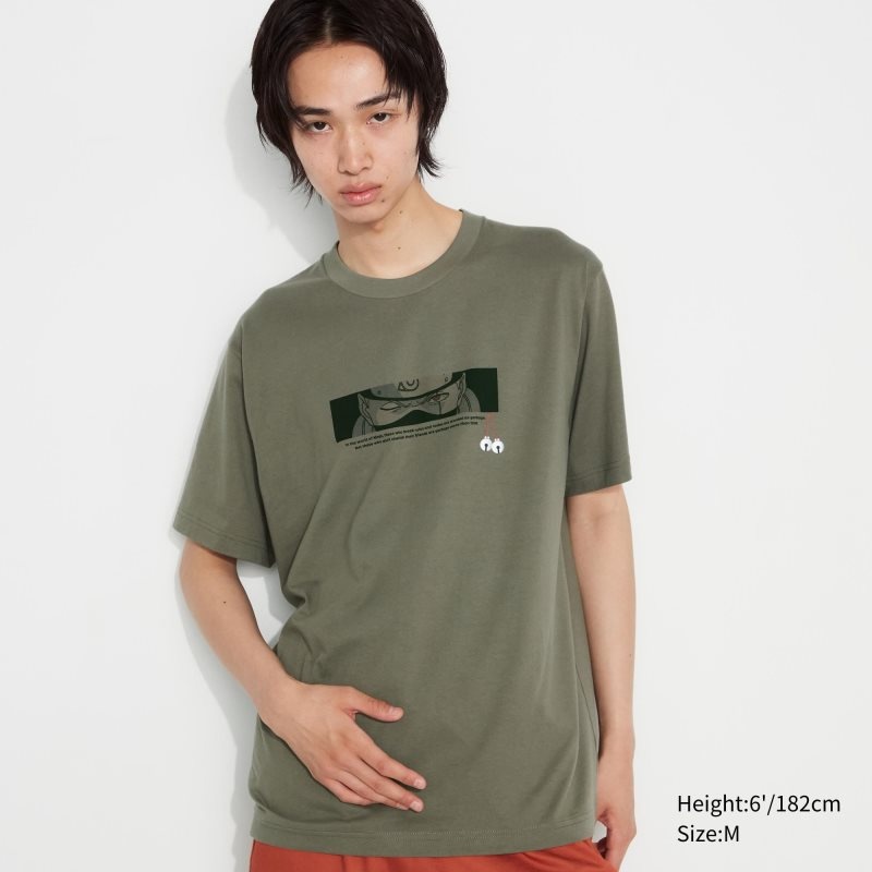 Uniqlo Naruto Ut Short-sleeve Graphic Kakashi Hatake T-shirts Heren Olijfgroen | 8460702