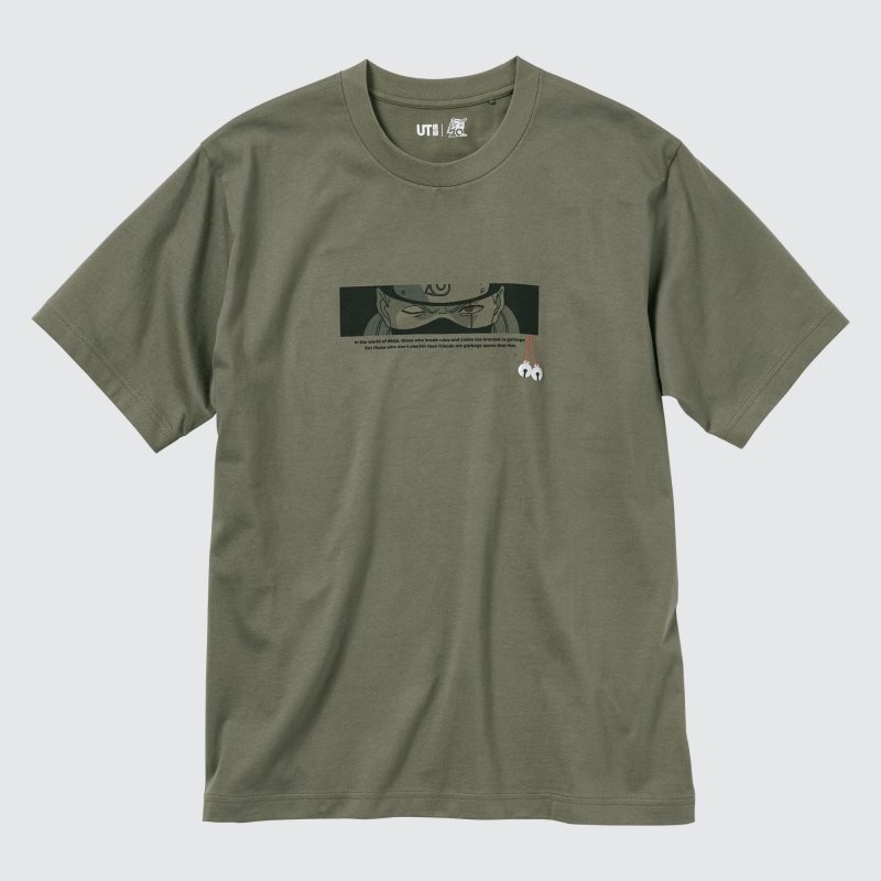Uniqlo Naruto Ut Short-sleeve Graphic Kakashi Hatake T-shirts Heren Olijfgroen | 8460702