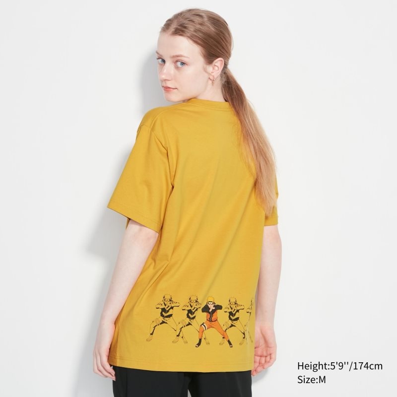 Uniqlo Naruto Ut Short-sleeve Graphic Naruto Uzumaki T-shirts Heren Geel | 3715105