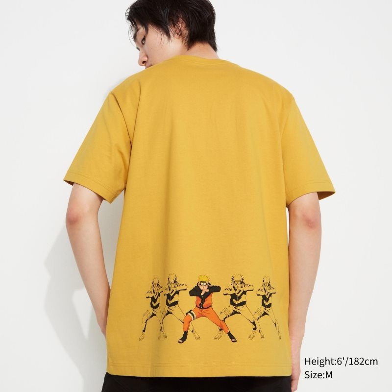 Uniqlo Naruto Ut Short-sleeve Graphic Naruto Uzumaki T-shirts Heren Geel | 3715105