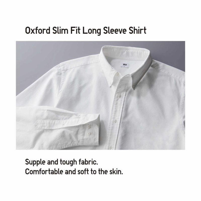 Uniqlo Oxford Striped Slim Fit Long-sleeve Overhemd Heren Rood | 1189265