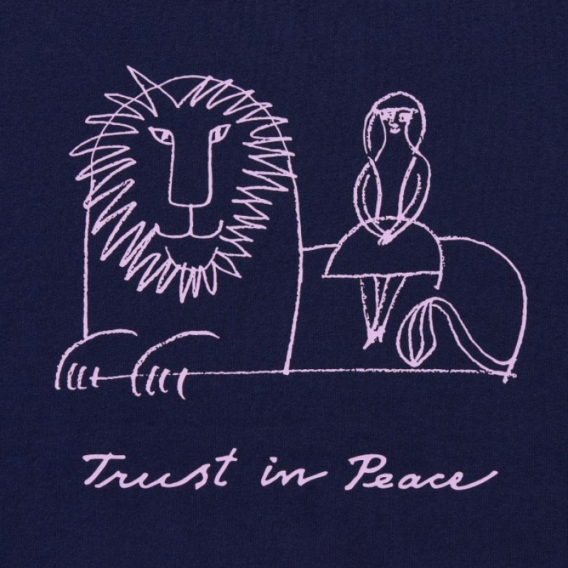 Uniqlo PEACE FOR ALL Lisa Larson Short-Sleeve T-shirts Dames Donkerblauw | 7249181