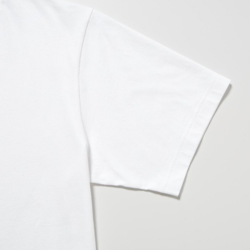 Uniqlo PEACE FOR ALL Short-Sleeve Graphic JW Anderson T-shirts Dames Wit | 5599482
