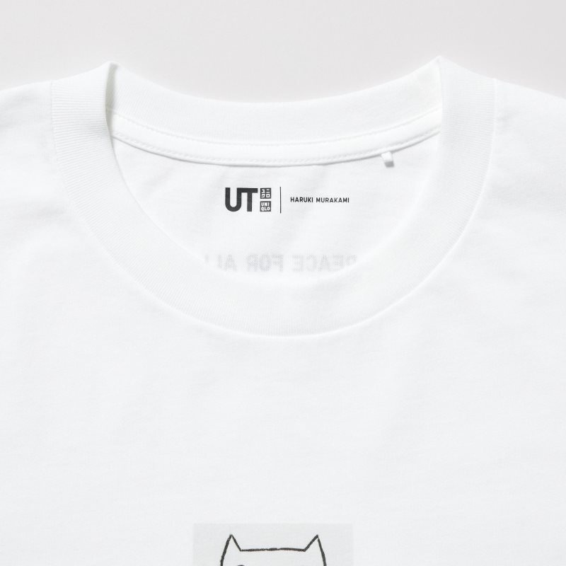 Uniqlo PEACE FOR ALL Short-Sleeve Graphic Haruki Murakami T-shirts Heren Wit | 1644765