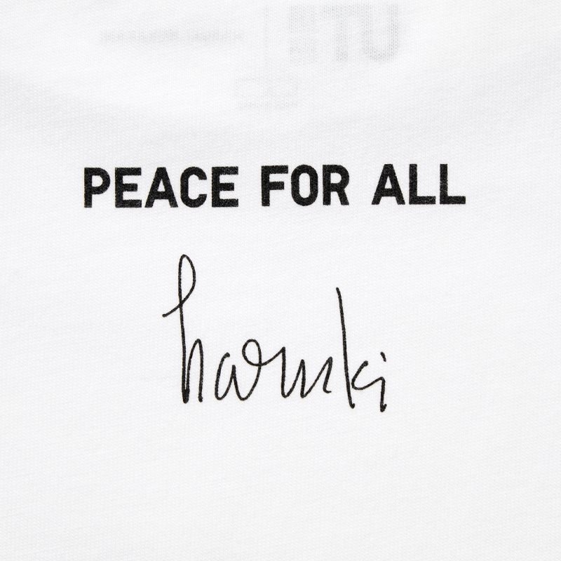 Uniqlo PEACE FOR ALL Short-Sleeve Graphic Haruki Murakami T-shirts Heren Wit | 1644765