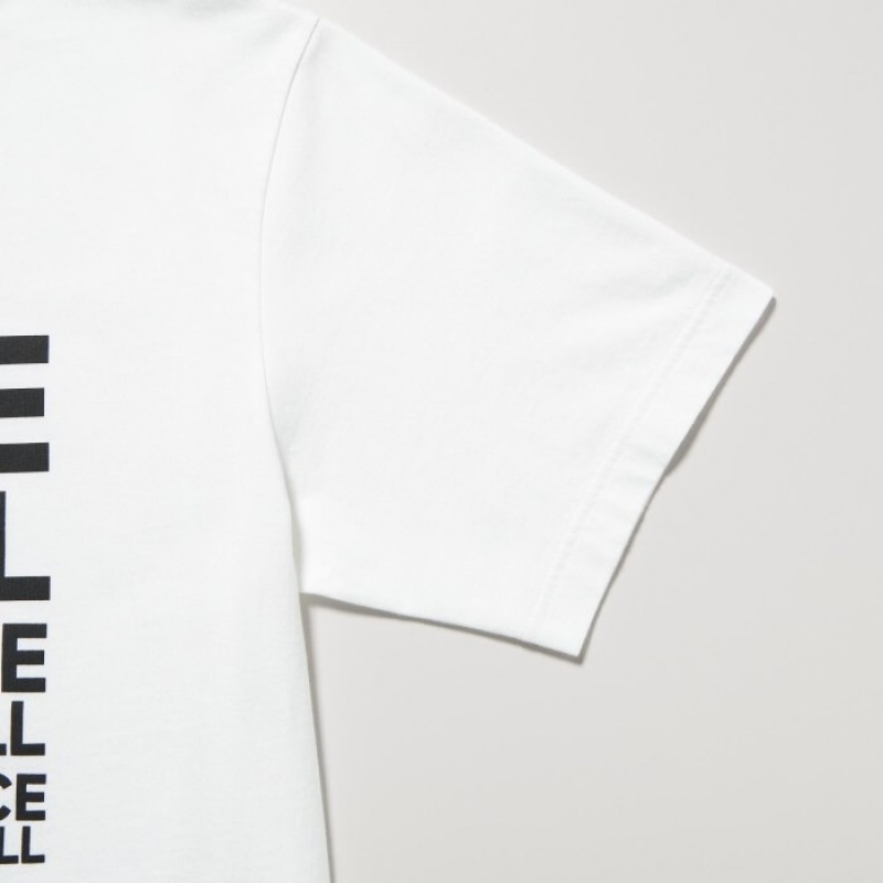 Uniqlo PEACE FOR ALL Short-Sleeve Graphic Kashiwa Sato T-shirts Dames Wit | 7081175