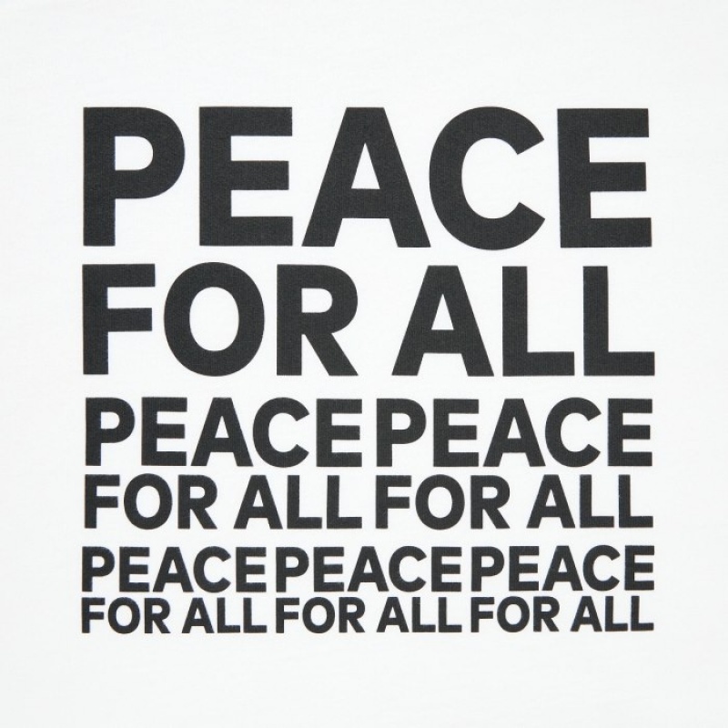 Uniqlo PEACE FOR ALL Short-Sleeve Graphic Kashiwa Sato T-shirts Dames Wit | 7081175