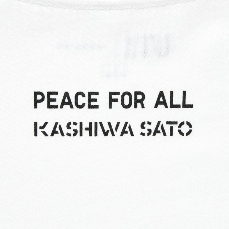 Uniqlo PEACE FOR ALL Short-Sleeve Graphic Kashiwa Sato T-shirts Dames Wit | 7081175