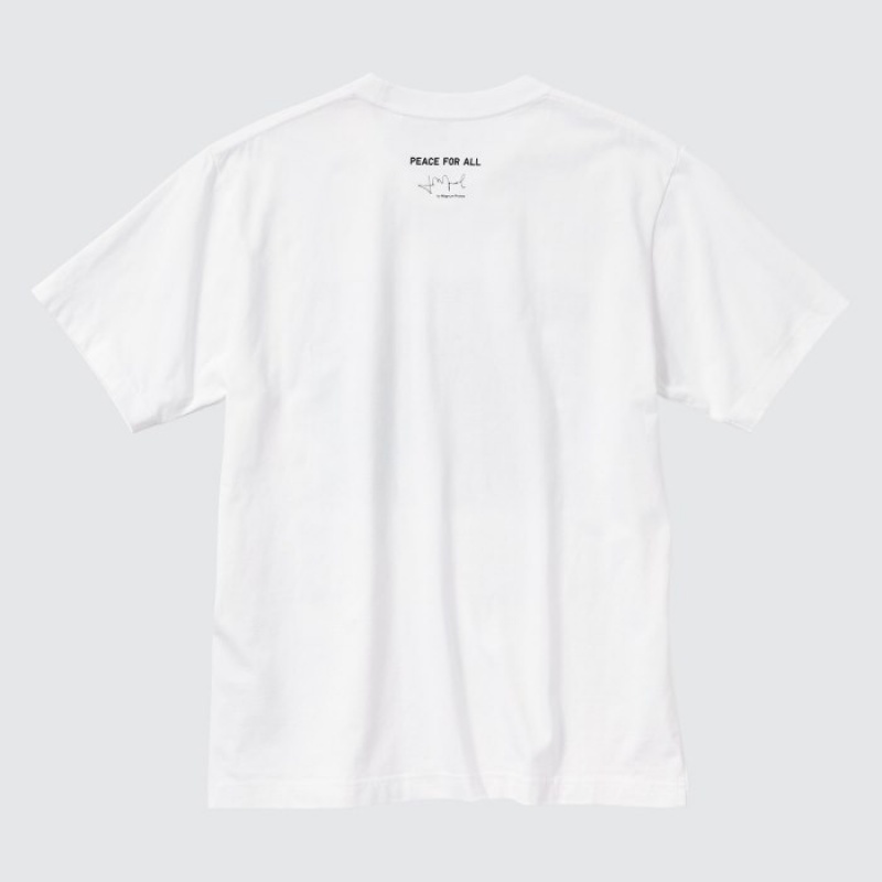 Uniqlo PEACE FOR ALL Short-Sleeve Graphic Magnum Photos T-shirts Dames Wit | 4504337