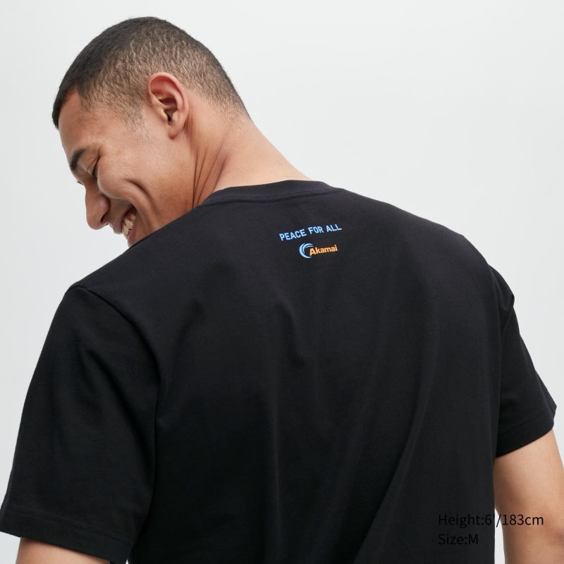 Uniqlo Peace For All Akamai Short-sleeve Graphic T-shirts Heren Zwart | 3649700
