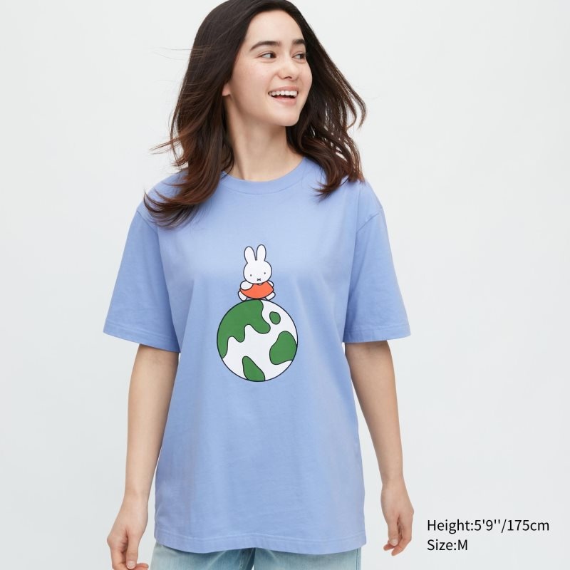 Uniqlo Peace For All Dick Bruna Short-sleeve Graphic T-shirts Heren Blauw | 2874678
