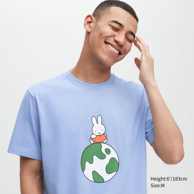 Uniqlo Peace For All Dick Bruna Short-sleeve Graphic T-shirts Heren Blauw | 2874678