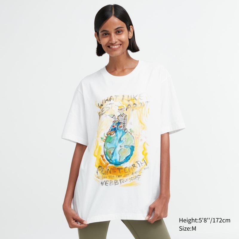 Uniqlo Peace For All Francesco Risso Short-sleeve Graphic T-shirts Heren Wit | 7186410