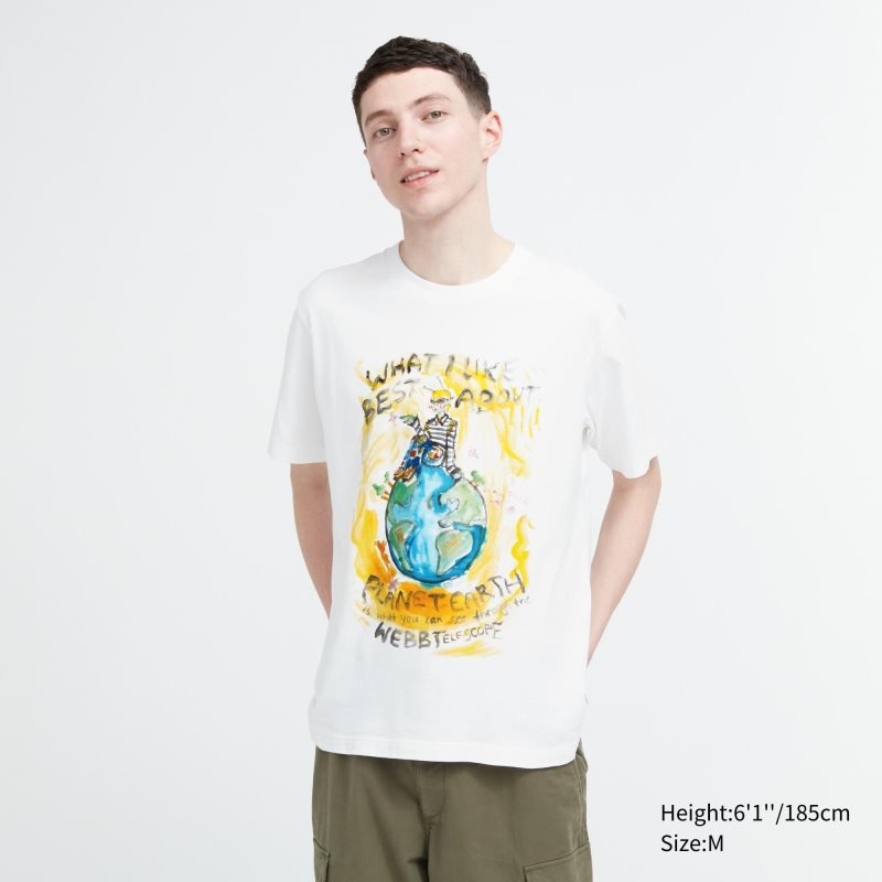 Uniqlo Peace For All Francesco Risso Short-sleeve Graphic T-shirts Heren Wit | 7186410
