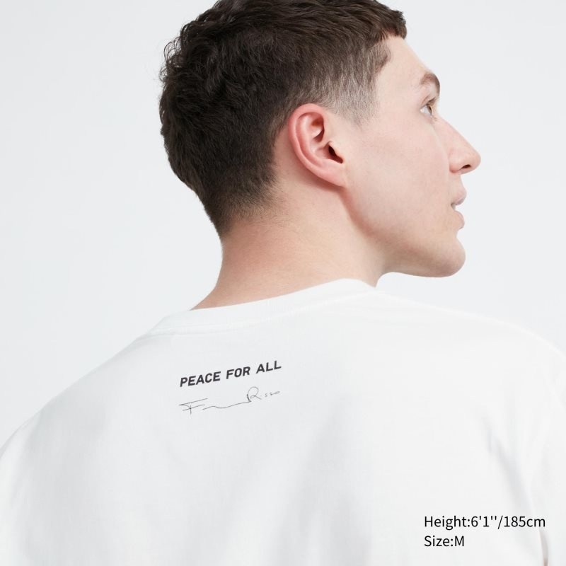 Uniqlo Peace For All Francesco Risso Short-sleeve Graphic T-shirts Heren Wit | 7186410