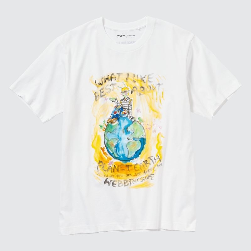 Uniqlo Peace For All Francesco Risso Short-sleeve Graphic T-shirts Heren Wit | 7186410