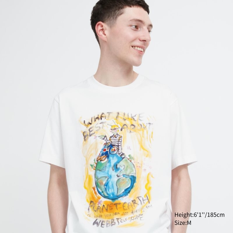 Uniqlo Peace For All Francesco Risso Short-sleeve Graphic T-shirts Heren Wit | 7186410