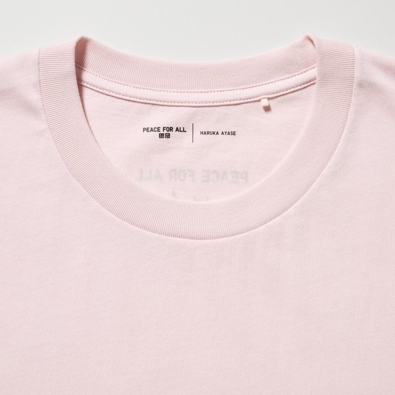 Uniqlo Peace For All Haruka Ayase Short-sleeve Graphic T-shirts Heren Roze | 6714034