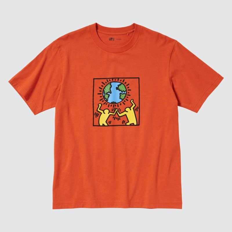 Uniqlo Peace For All Keith Haring Short-sleeve Graphic T-shirts Heren Oranje | 9824144