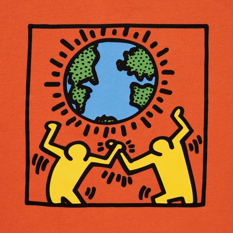 Uniqlo Peace For All Keith Haring Short-sleeve Graphic T-shirts Heren Oranje | 9824144