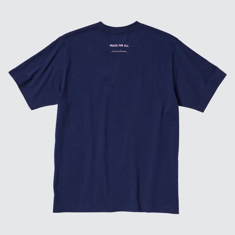 Uniqlo Peace For All Lisa Larson Short-sleeve Graphic T-shirts Heren Donkerblauw | 7271539