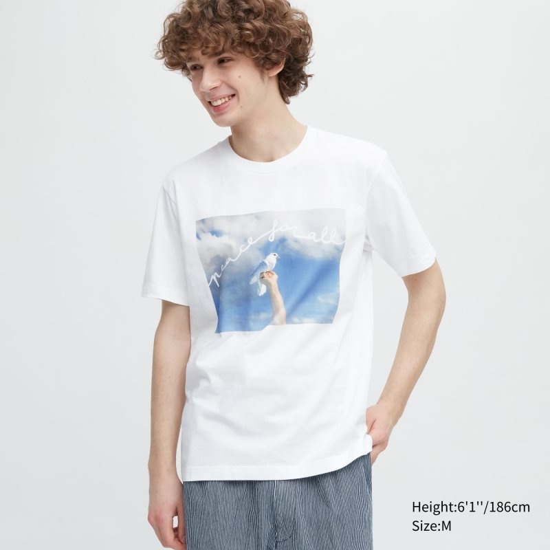 Uniqlo Peace For All Magnum Photos Short-sleeve Graphic T-shirts Heren Wit | 7236922