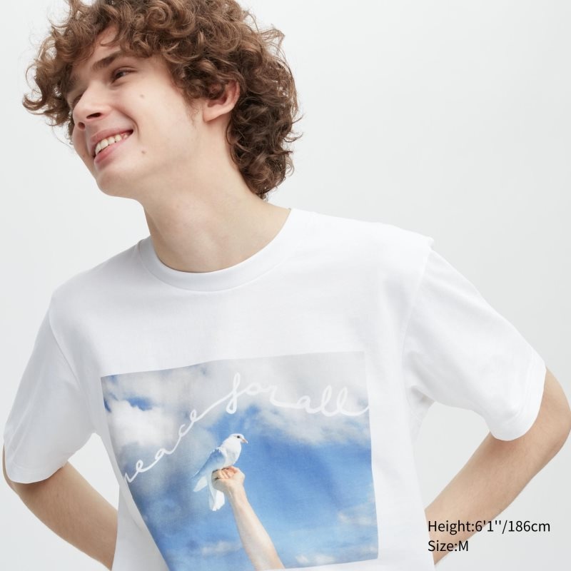 Uniqlo Peace For All Magnum Photos Short-sleeve Graphic T-shirts Heren Wit | 7236922