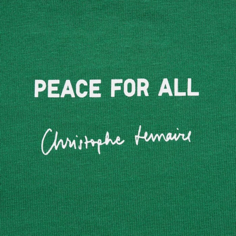 Uniqlo Peace For All Short-sleeve Graphic Christophe Lemaire T-shirts Dames Groen | 2761392