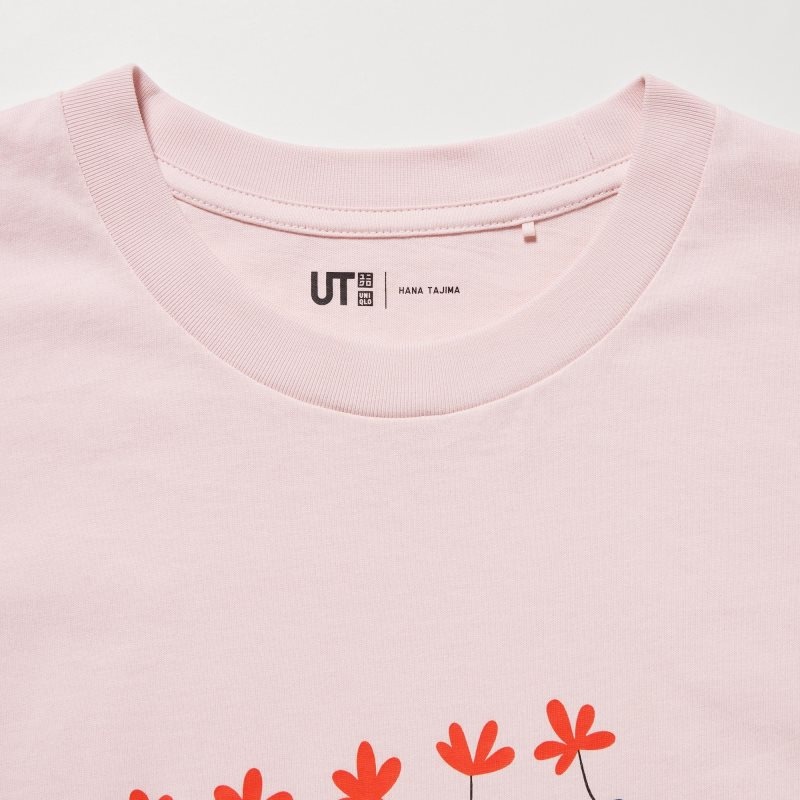 Uniqlo Peace For All Short-sleeve Graphic Hana Tajima T-shirts Heren Roze | 3985930