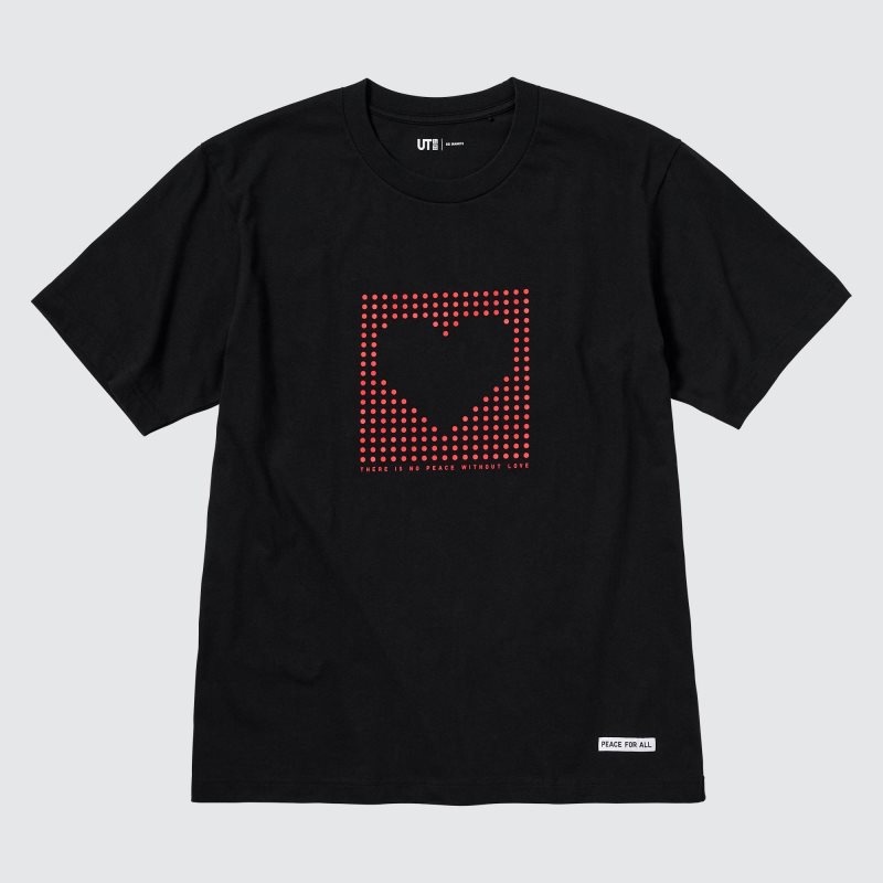 Uniqlo Peace For All Short-sleeve Graphic Rei Inamoto T-shirts Heren Zwart | 3329746