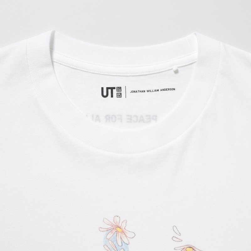 Uniqlo Peace For All Ut Jw Anderson Short-sleeve Graphic T-shirts Heren Wit | 4462973