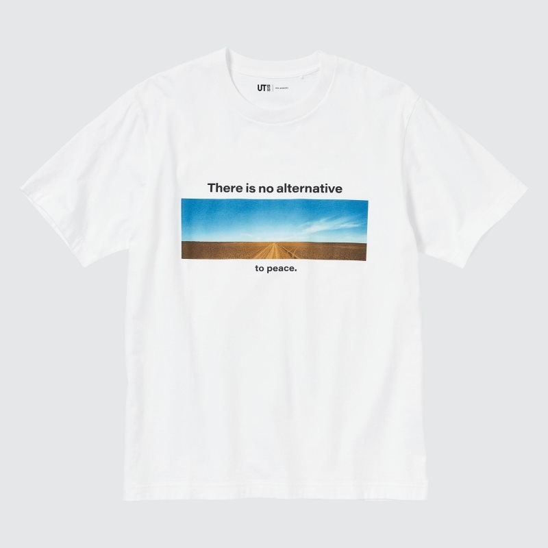 Uniqlo Peace For All Wim Wenders Short-sleeve Graphic T-shirts Heren Wit | 6415345