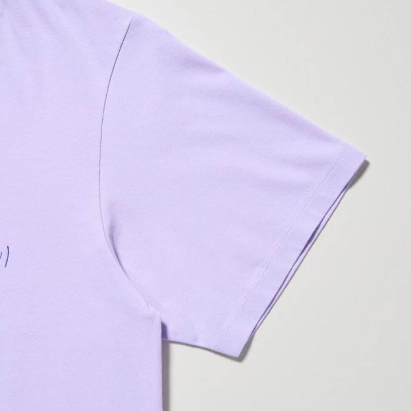 Uniqlo Peanuts Hawaii UT Short-Sleeve T-shirts Dames Paars | 1624509