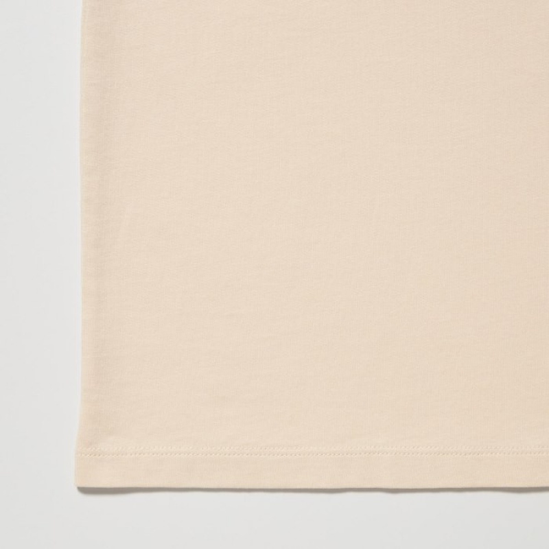 Uniqlo Peanuts Hawaii UT Short-Sleeve T-shirts Dames Beige | 4304432