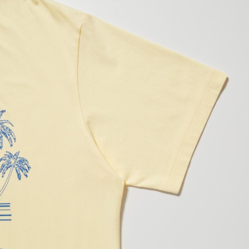 Uniqlo Peanuts Hawaii UT Short Sleeve T-shirts Dames Geel | 2114148