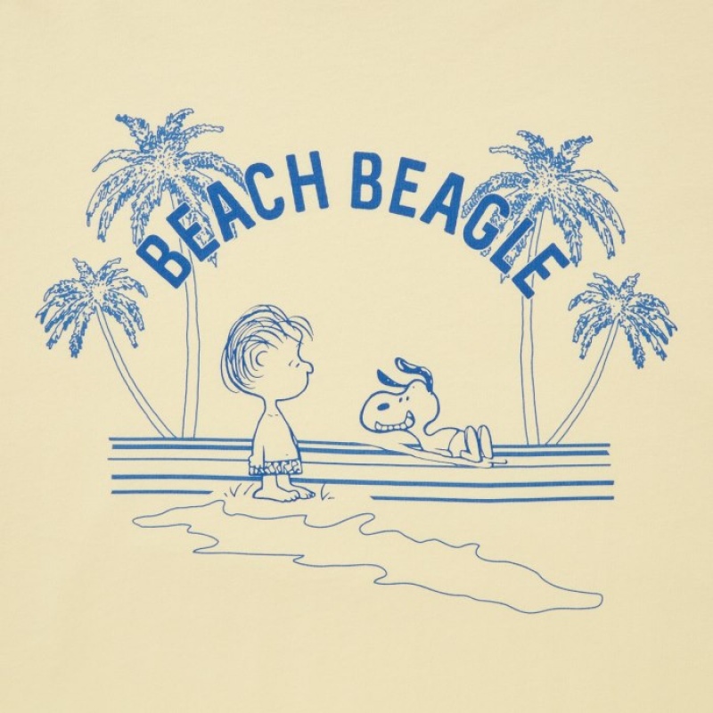 Uniqlo Peanuts Hawaii UT Short Sleeve T-shirts Dames Geel | 2114148