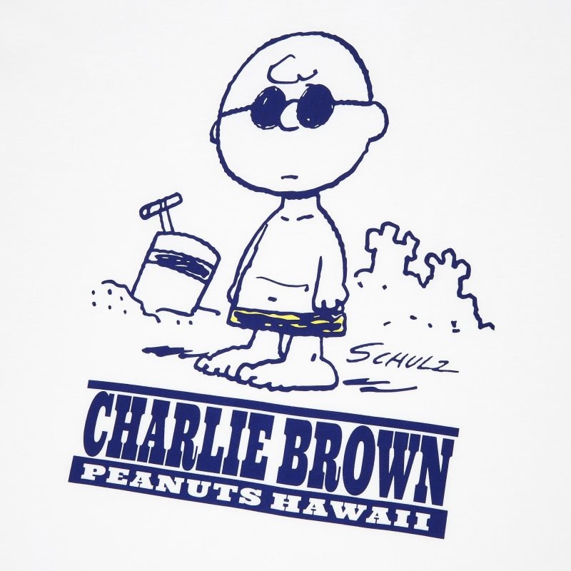 Uniqlo Peanuts Hawaii Ut Short Sleeve Graphic T-shirts Heren Wit | 7753820