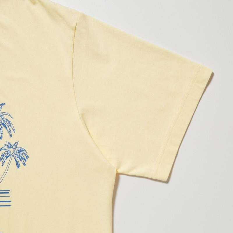 Uniqlo Peanuts Hawaii Ut Short Sleeve Graphic T-shirts Heren Geel | 7041323