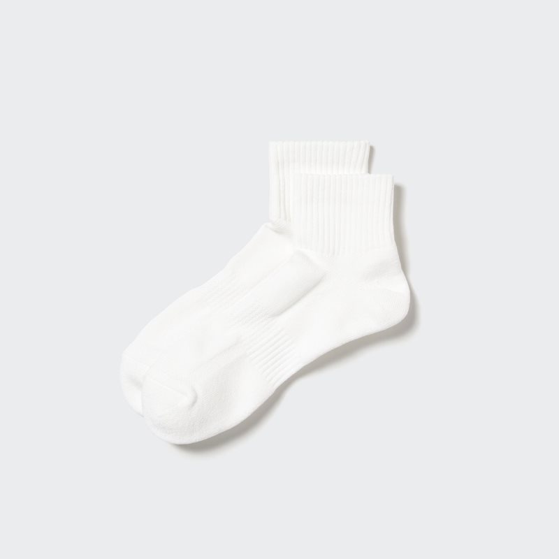 Uniqlo Pile Half Sokken Heren Wit | 7744038