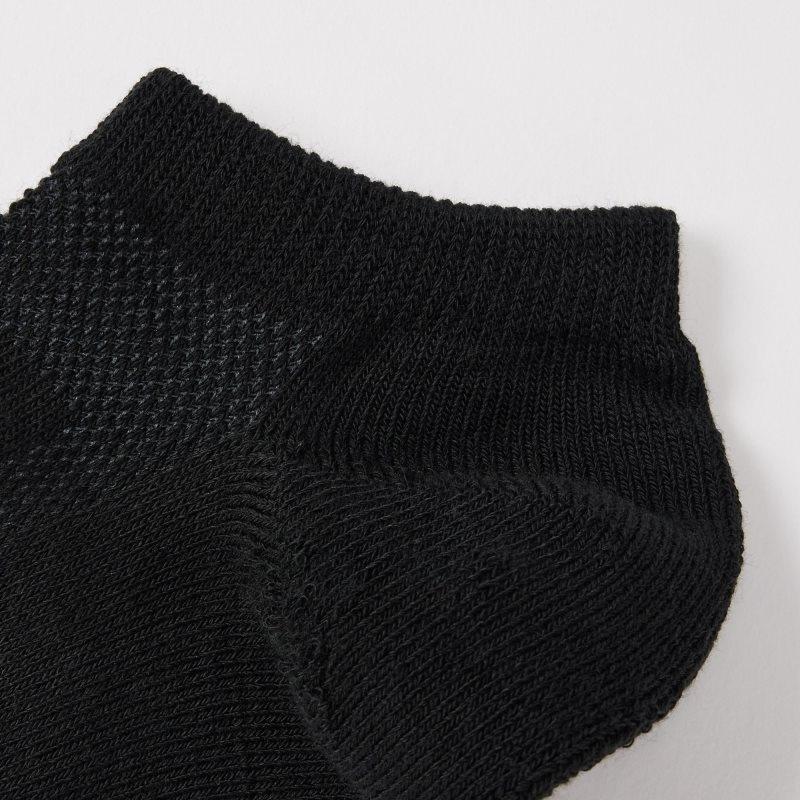 Uniqlo Pile Mesh Short Sokken Heren Zwart | 4677104